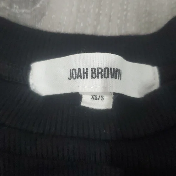 Joah Brown Classic Crewneck Long Sleeve Crop Top Xs/s Genty Used - Picture 6 of 8